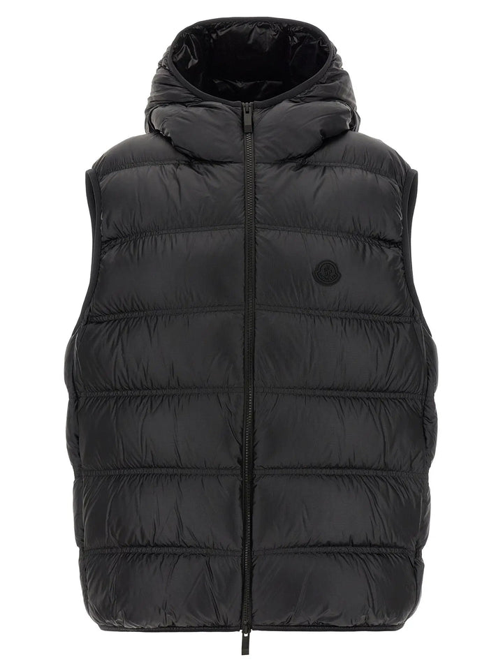 Moncler Sample Sale | Moncler Black Polyamide Sleeveless Jacket - | Designer outlet