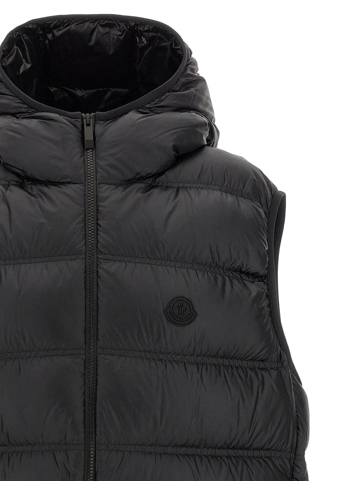Moncler Sample Sale | Moncler Black Polyamide Sleeveless Jacket - | Designer outlet