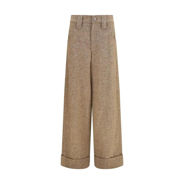 Brunello Cucinelli Beige Wool Casual Pants