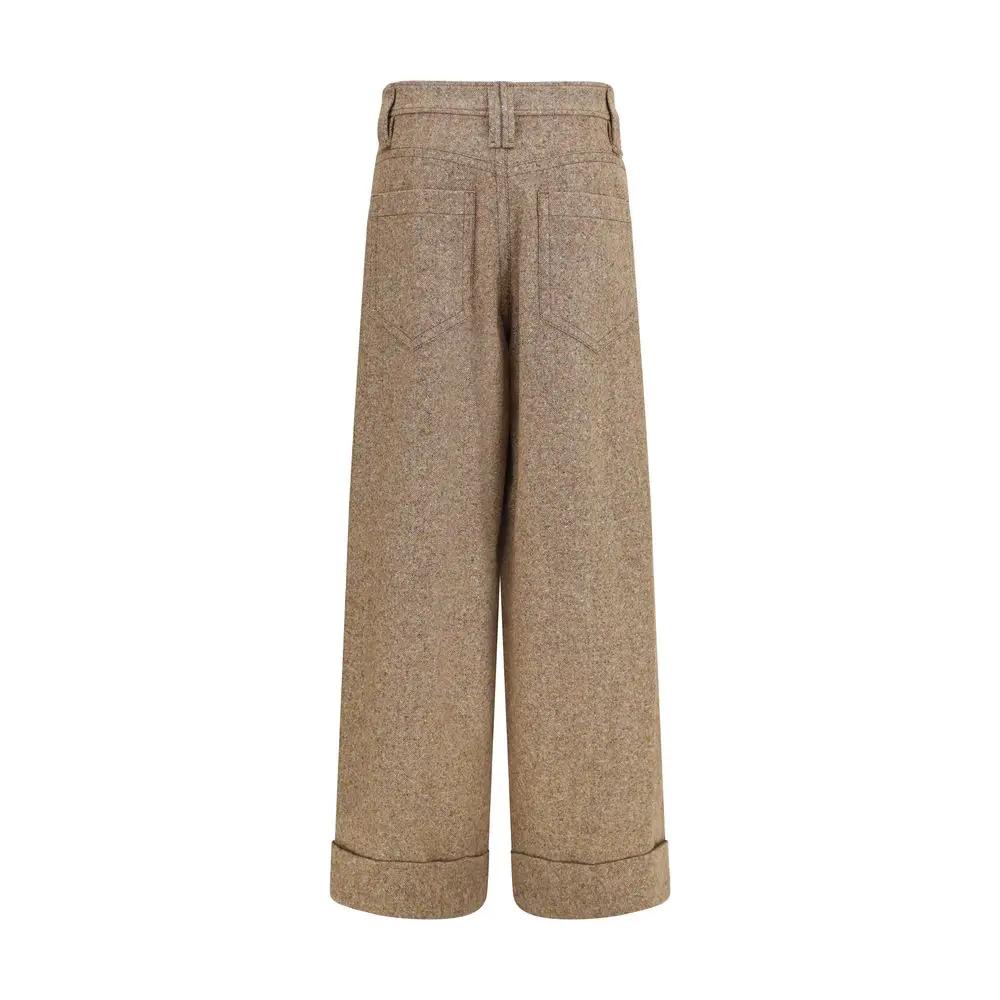 Brunello Cucinelli Sample Sale | Brunello Cucinelli Beige Wool Oves Aries Casual Pants - | Designer outlet