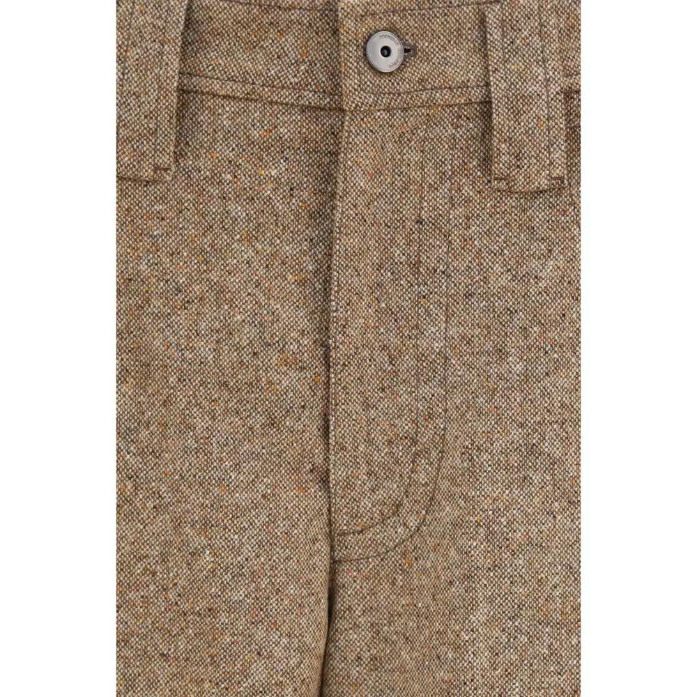 Brunello Cucinelli Beige Wool Casual Pants