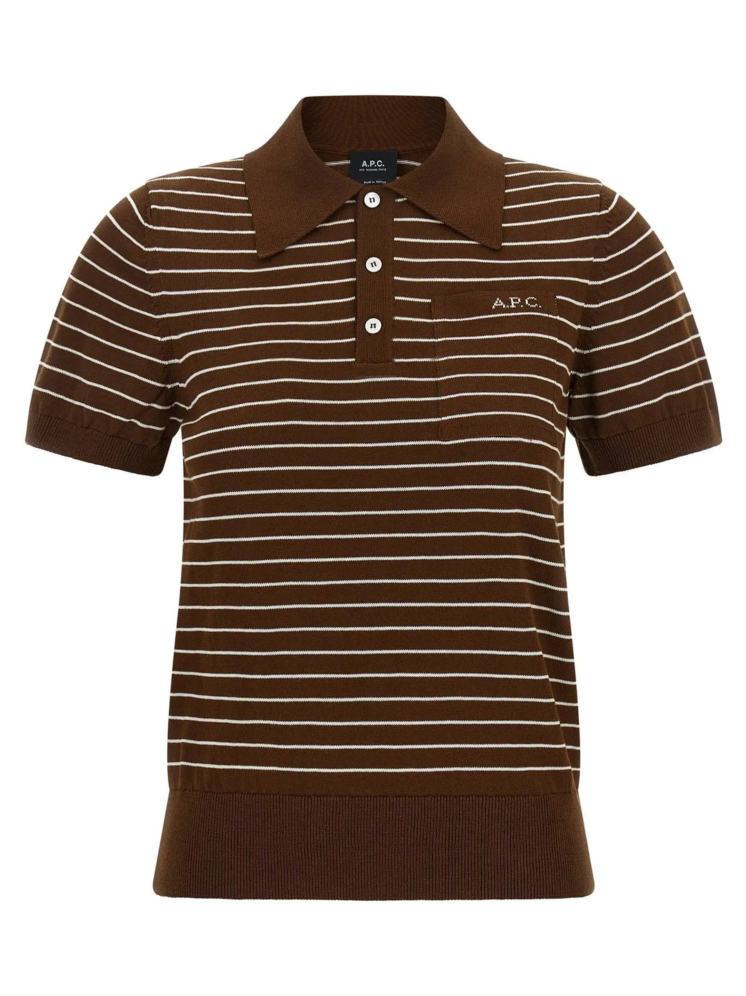 A.P.C. Sample Sale | A.P.C. Brown Cotton Polo Shirt - | Designer outlet