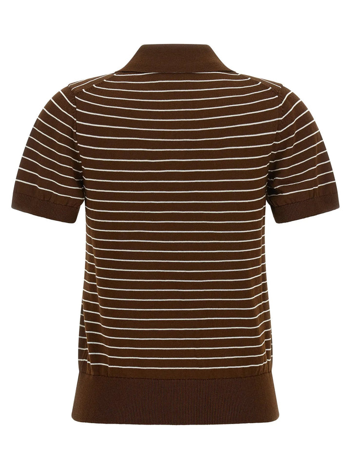 A.P.C. Sample Sale | A.P.C. Brown Cotton Polo Shirt - | Designer outlet