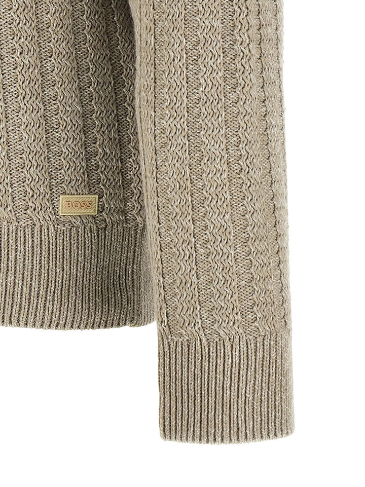 Hugo Boss Sample Sale | Hugo Boss Beige Cotton Cardigan - | Designer outlet