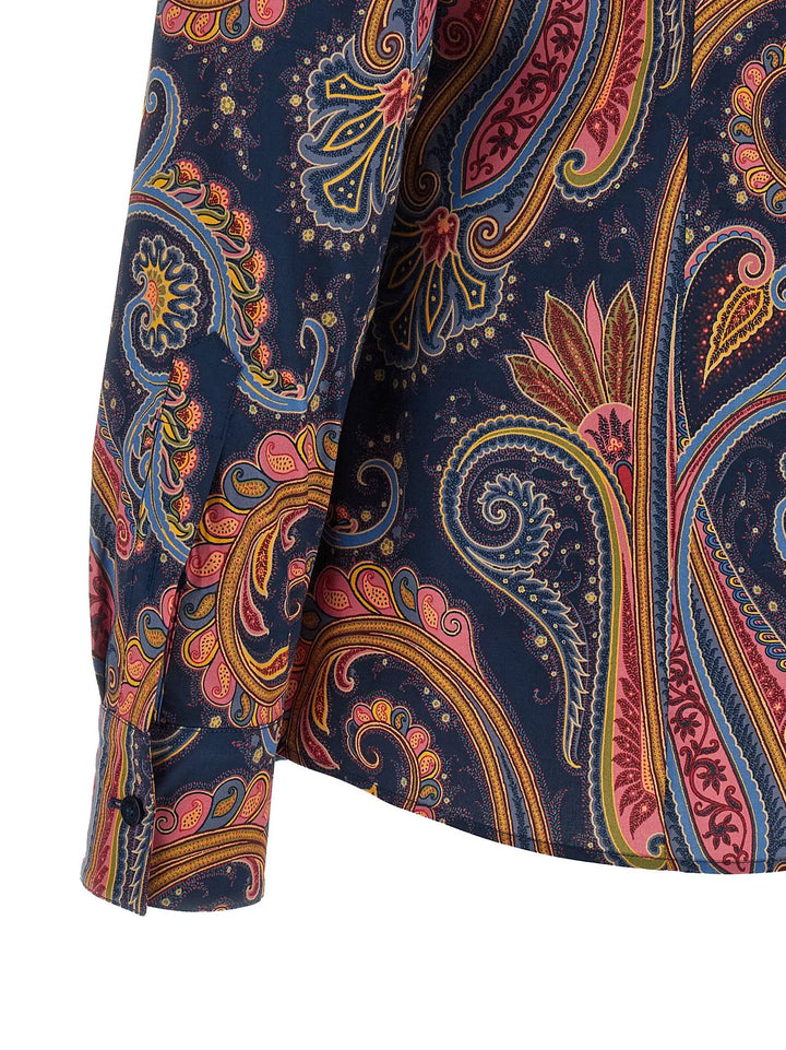Etro Sample Sale | Etro Blue Cotton Blouse - | Designer outlet