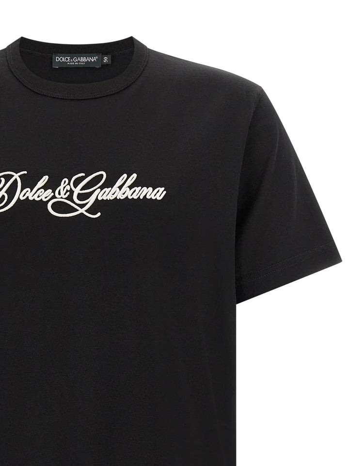 Dolce &amp; Gabbana Sample Sale | Dolce &amp; Gabbana Black Cotton T-Shirt - | Designer outlet