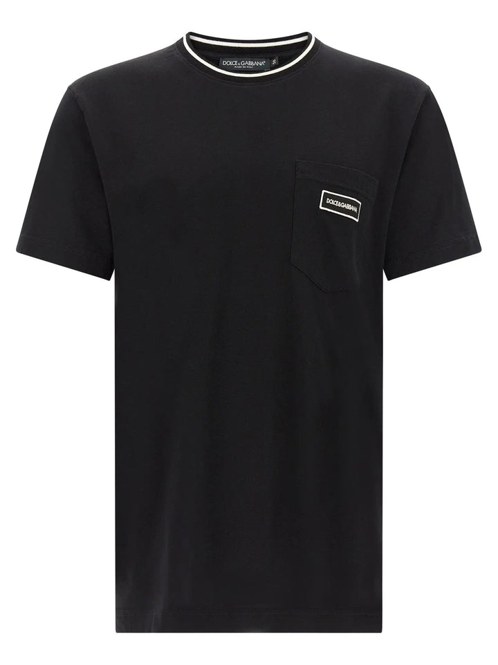 Dolce &amp; Gabbana Sample Sale | Dolce &amp; Gabbana Black Cotton T-Shirt - | Designer outlet
