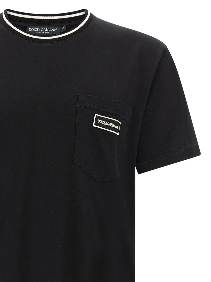 Dolce &amp; Gabbana Sample Sale | Dolce &amp; Gabbana Black Cotton T-Shirt - | Designer outlet