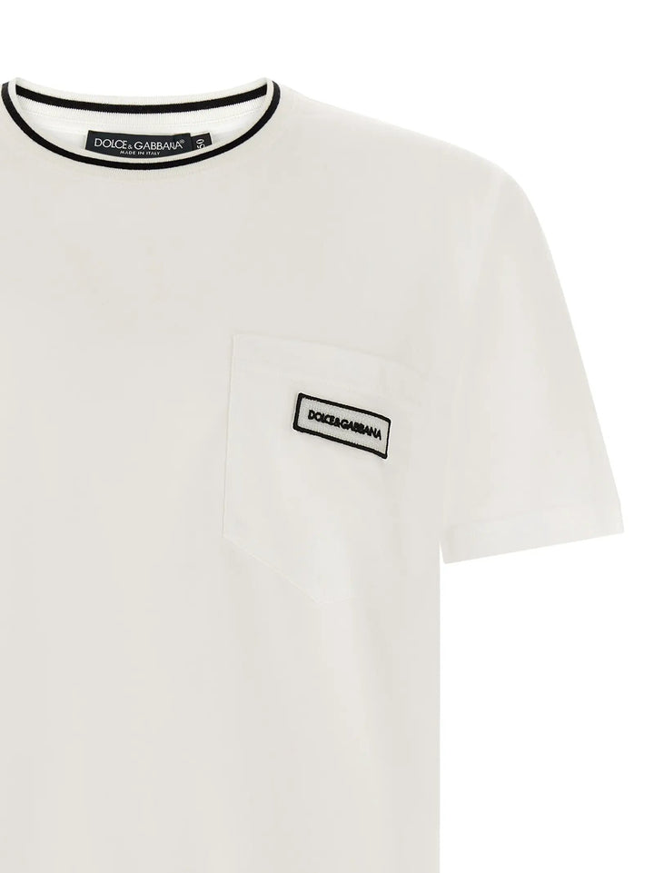 Dolce &amp; Gabbana Sample Sale | Dolce &amp; Gabbana White Cotton T-Shirt - | Designer outlet