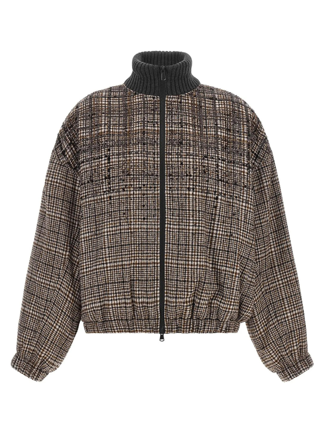 Brunello Cucinelli Sample Sale | Brunello Cucinelli Brown Alpaca Leather Bomber - | Designer outlet