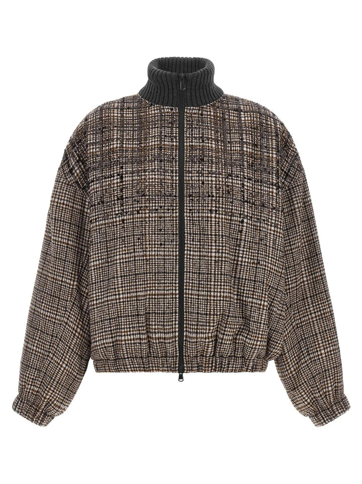 Brunello Cucinelli Sample Sale | Brunello Cucinelli Brown Alpaca Leather Bomber - | Designer outlet
