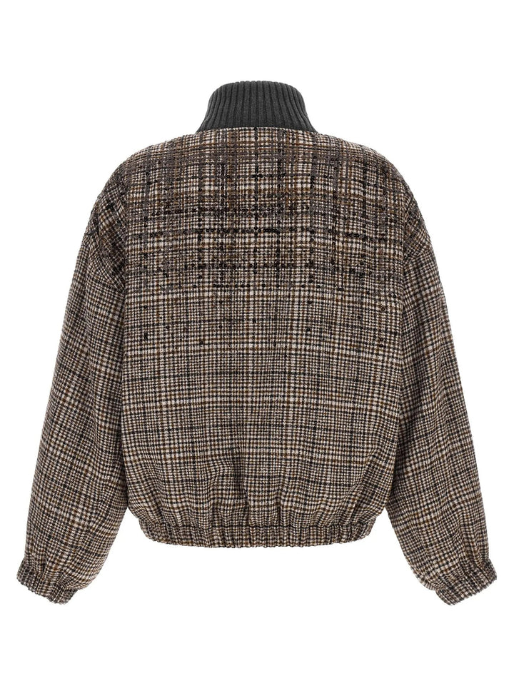 Brunello Cucinelli Sample Sale | Brunello Cucinelli Brown Alpaca Leather Bomber - | Designer outlet