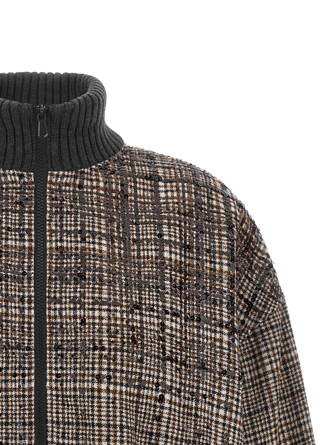Brunello Cucinelli Sample Sale | Brunello Cucinelli Brown Alpaca Leather Bomber - | Designer outlet
