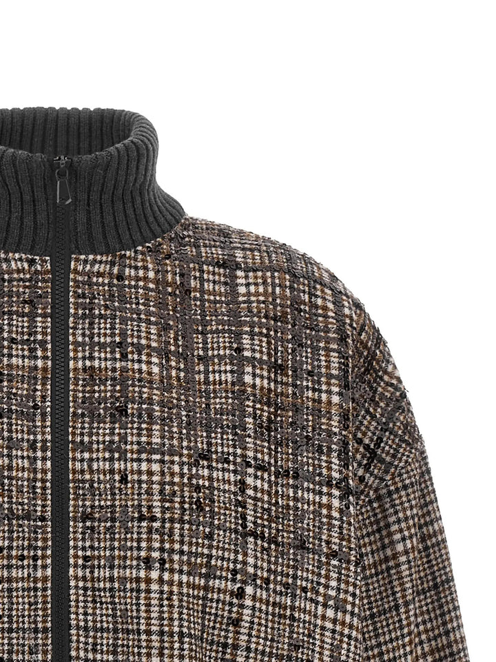 Brunello Cucinelli Sample Sale | Brunello Cucinelli Brown Alpaca Leather Bomber - | Designer outlet