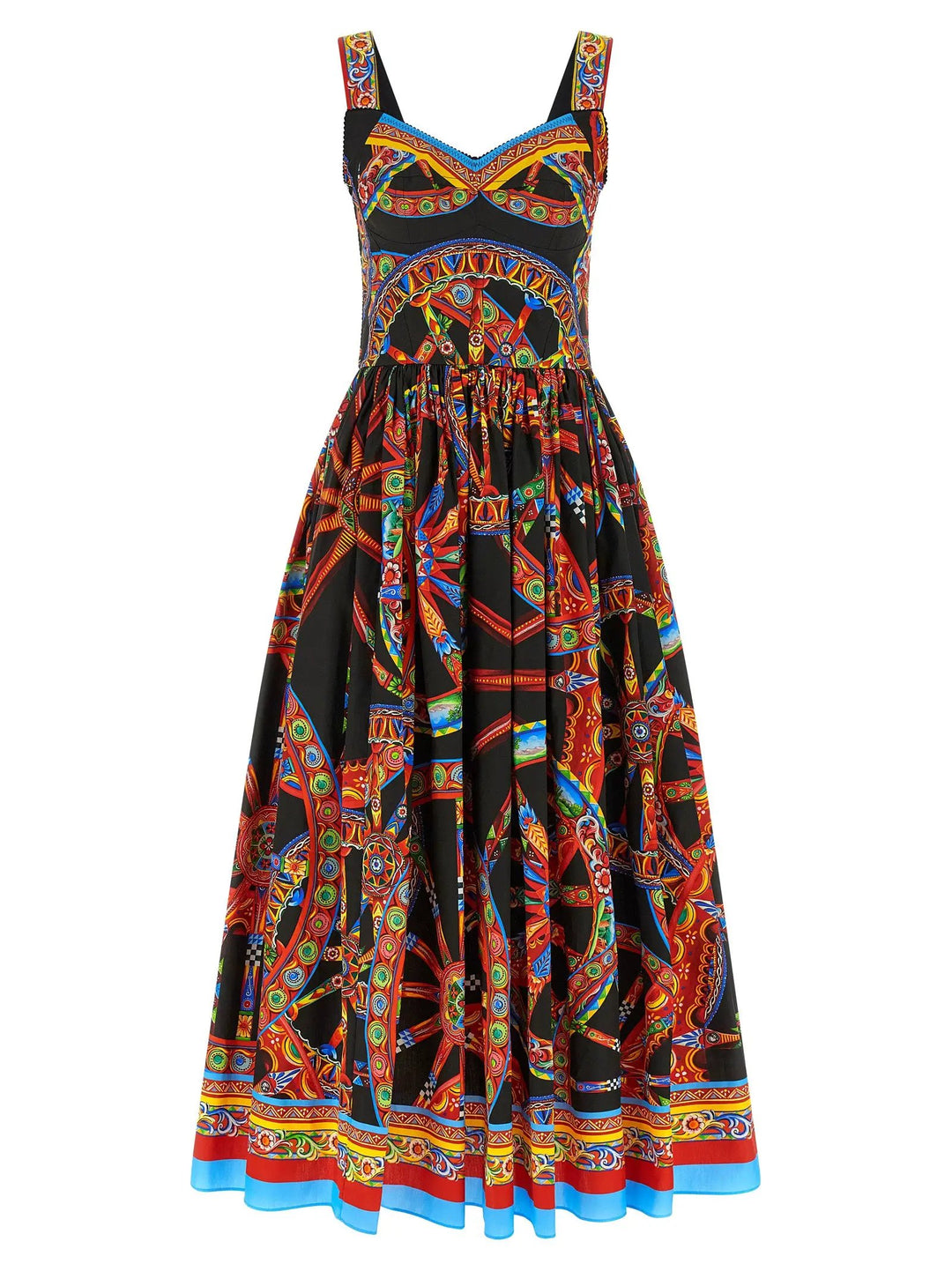 Dolce &amp; Gabbana Sample Sale | Dolce &amp; Gabbana Multicolor Cotton Long Dress - | Designer outlet