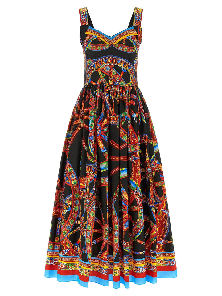 Dolce &amp; Gabbana Sample Sale | Dolce &amp; Gabbana Multicolor Cotton Long Dress - | Designer outlet