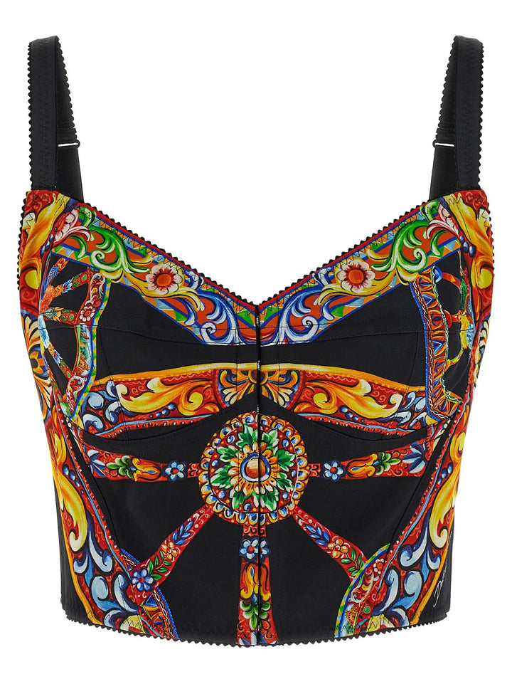 Dolce &amp; Gabbana Sample Sale | Dolce &amp; Gabbana Multicolor Silk Tank Tops - | Designer outlet