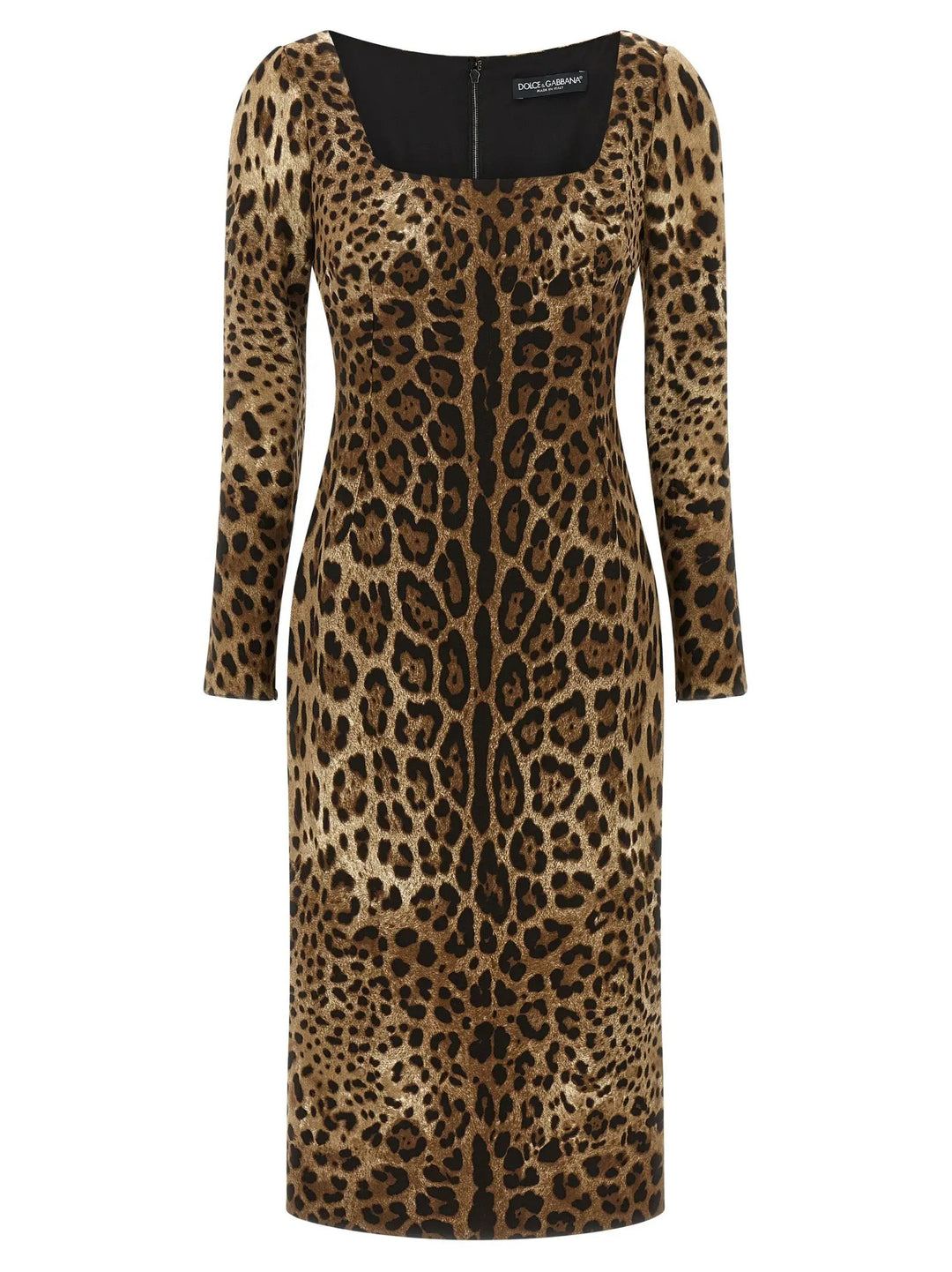 Dolce &amp; Gabbana Sample Sale | Dolce &amp; Gabbana Brown Viscose Midi Dress - | Designer outlet