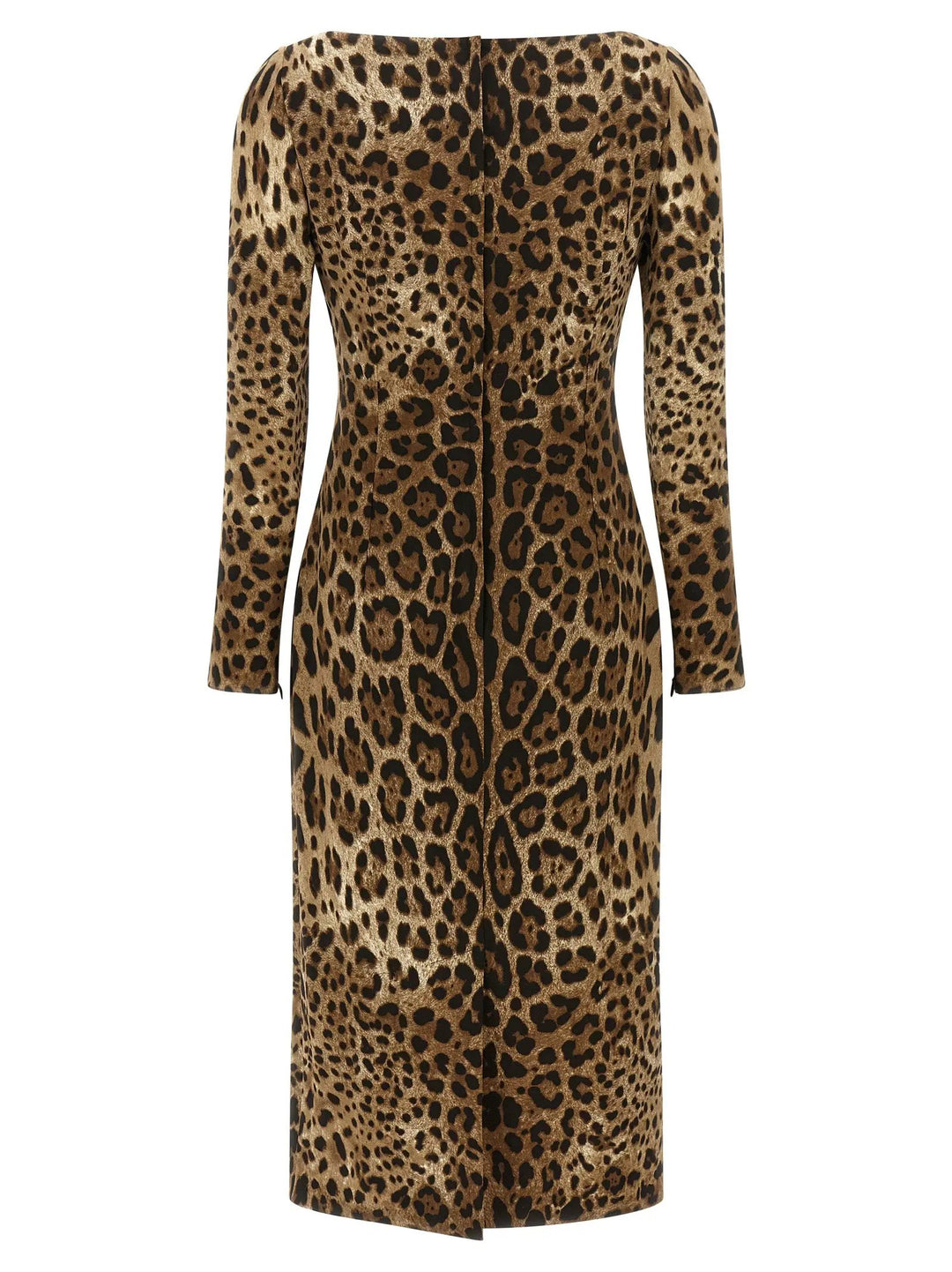 Dolce &amp; Gabbana Sample Sale | Dolce &amp; Gabbana Brown Viscose Midi Dress - | Designer outlet