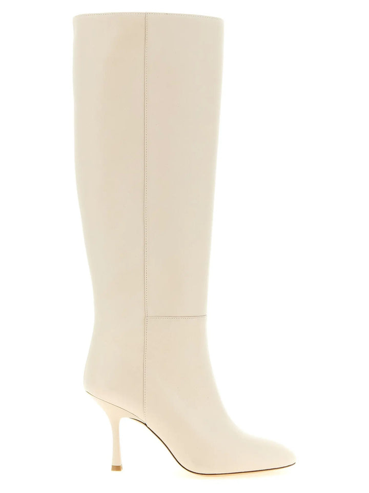 Stuart Weitzman Sample Sale | Stuart Weitzman White Lamb Leather Over The Knee - | Designer outlet