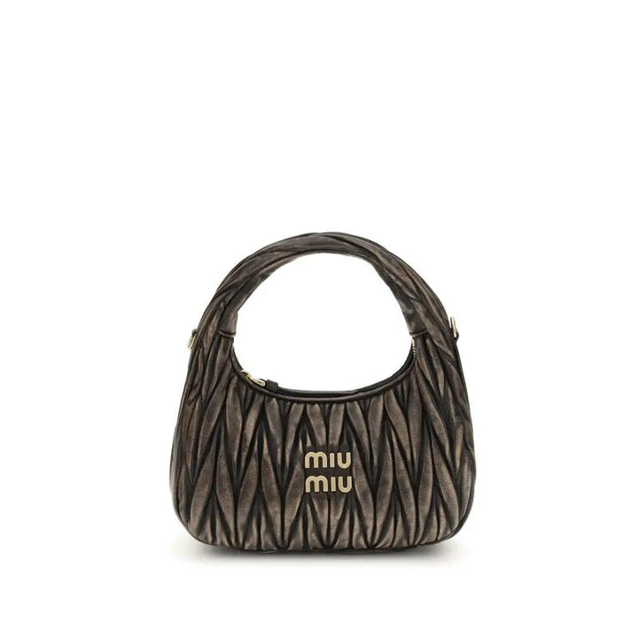 Miu Miu Brown Lamb Ovis Aries Aries Shoulder Bag