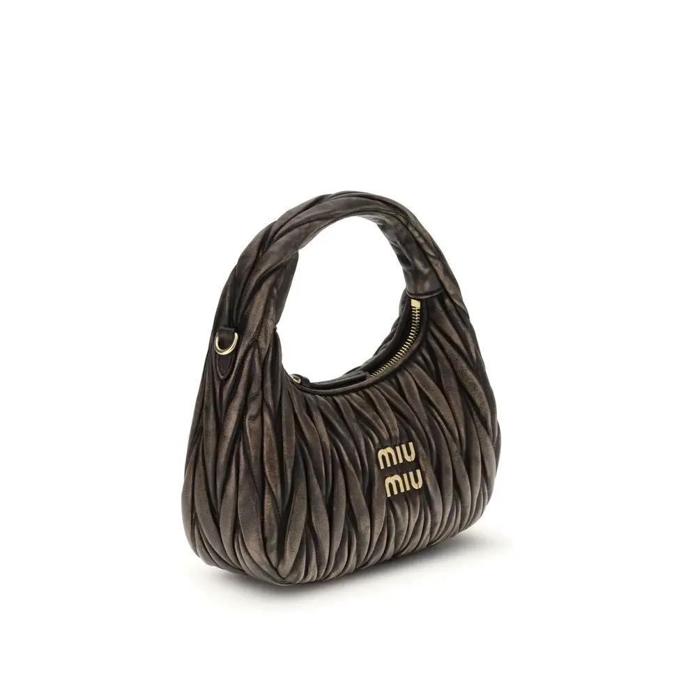 Miu Miu Sample Sale | Miu Miu Brown Lamb Ovis Aries Aries Shoulder Bag - | Designer outlet