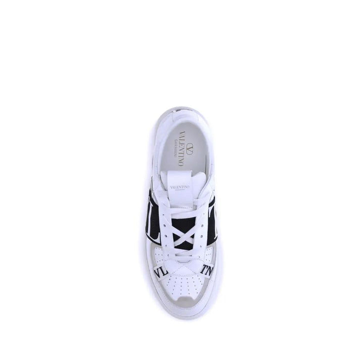Valentino Garavani White Calf Leather Bos Taurus Low Top Sneakers