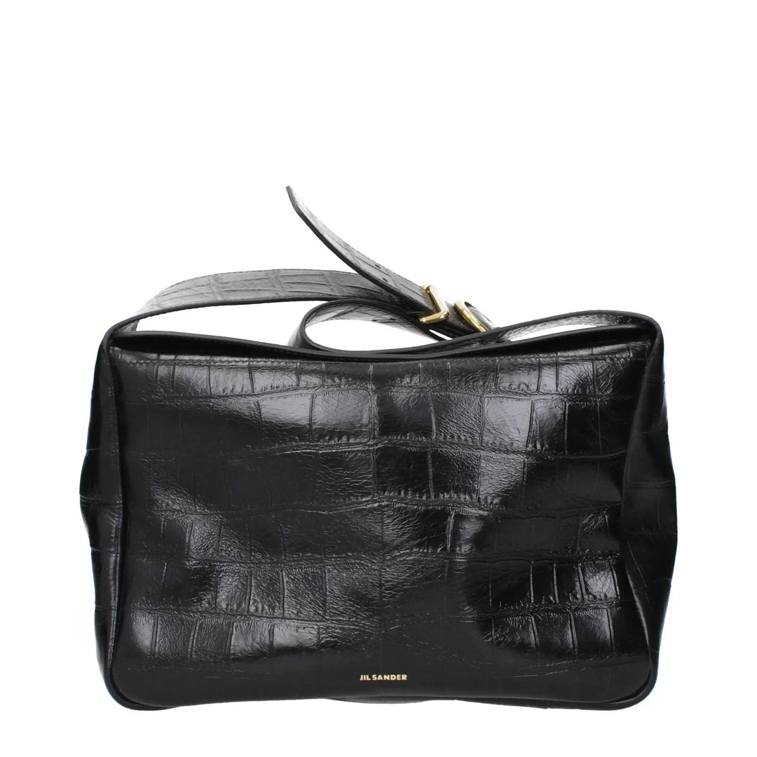 Jil Sander Black Leather Crossbody Bag