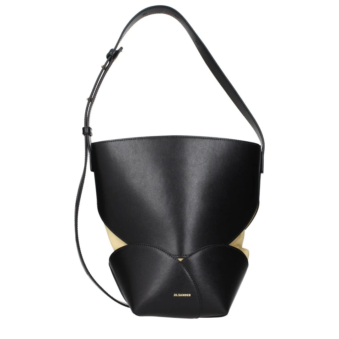 Jil Sander Black Leather Crossbody Bag