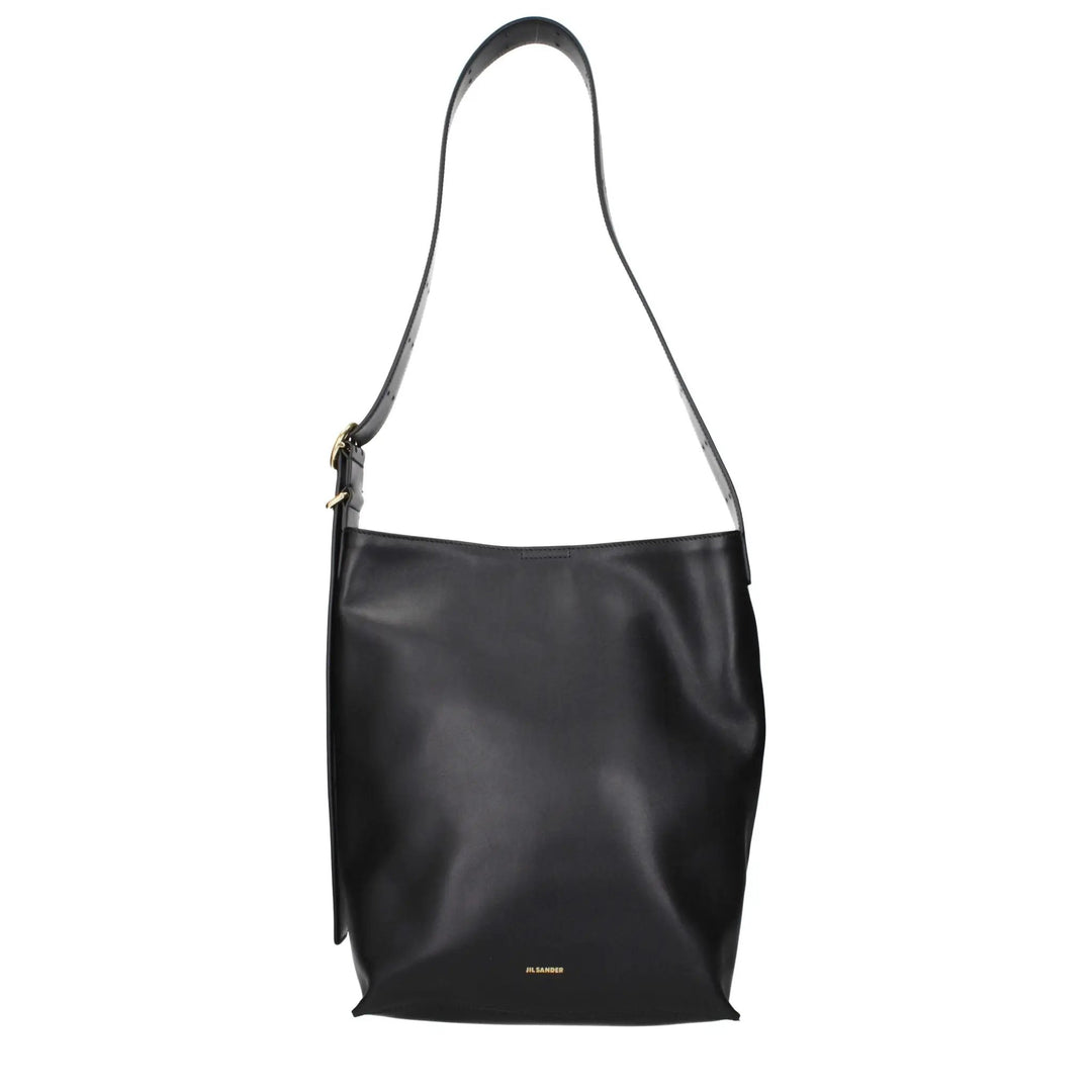 Jil Sander Black Leather Crossbody Bag