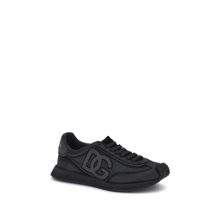 Dolce &amp; Gabbana Black Fabric Athletic Sneakers