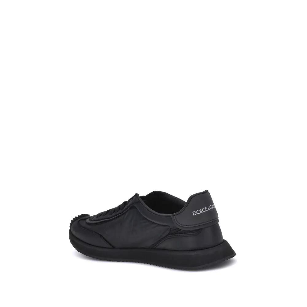 Dolce &amp; Gabbana Black Fabric Athletic Sneakers
