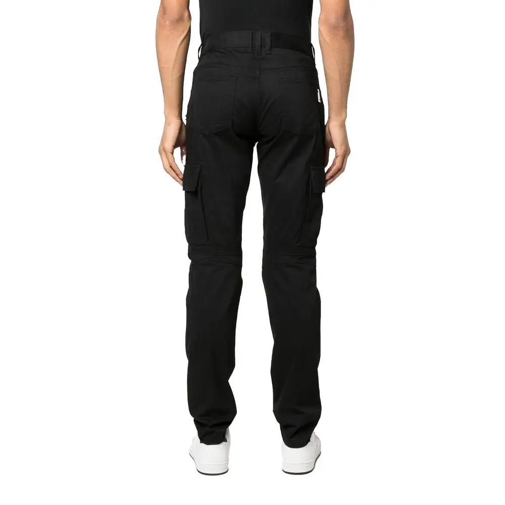 Balmain Black Cotton Cargo Pants