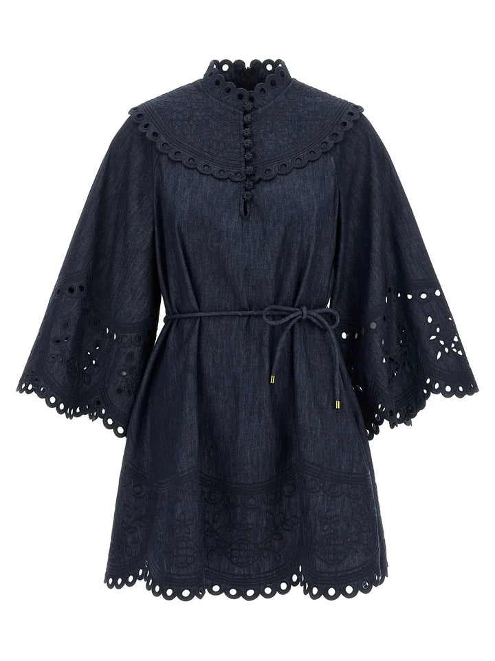 Zimmermann Sample Sale | Zimmermann Blue Cotton Short Dress - | Designer outlet