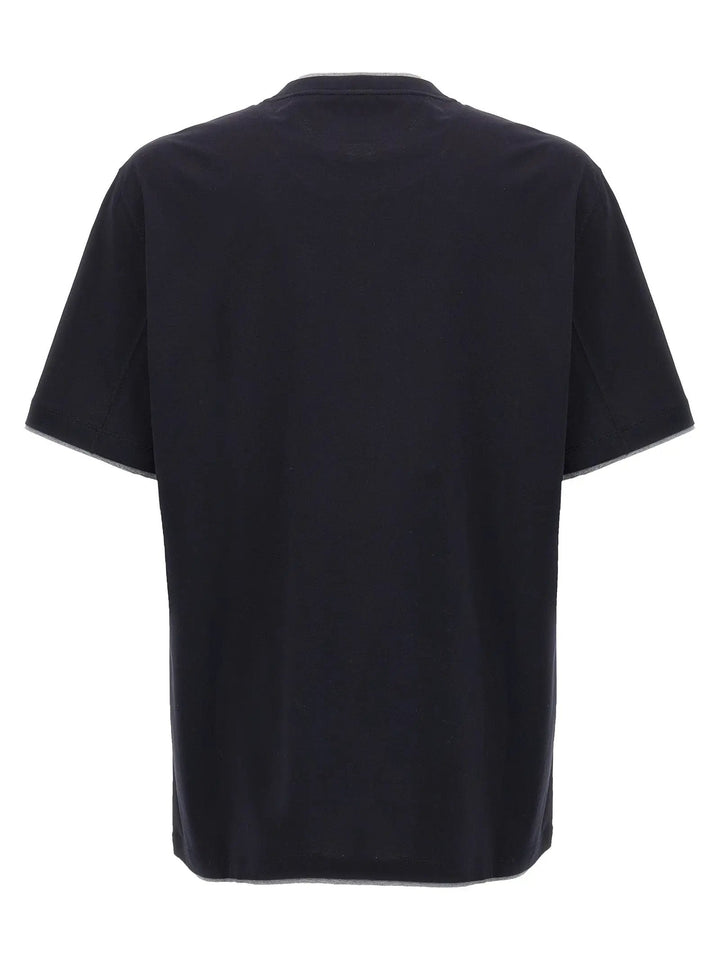 Brunello Cucinelli Sample Sale | Brunello Cucinelli Blue Cotton T-Shirt - | Designer outlet