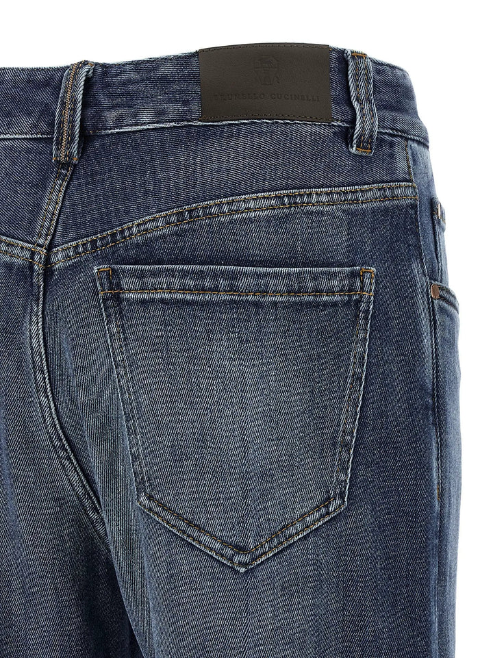 Brunello Cucinelli Sample Sale | Brunello Cucinelli Blue Cotton Relaxed Fit Jeans - | Designer outlet
