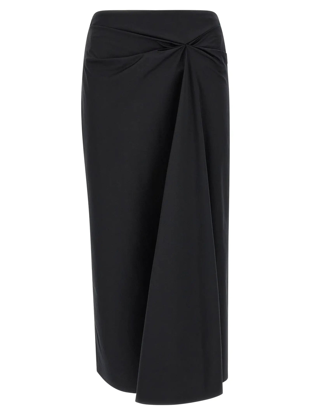 Max Mara Sample Sale | Max Mara Black Cotton Midi Skirt - | Designer outlet
