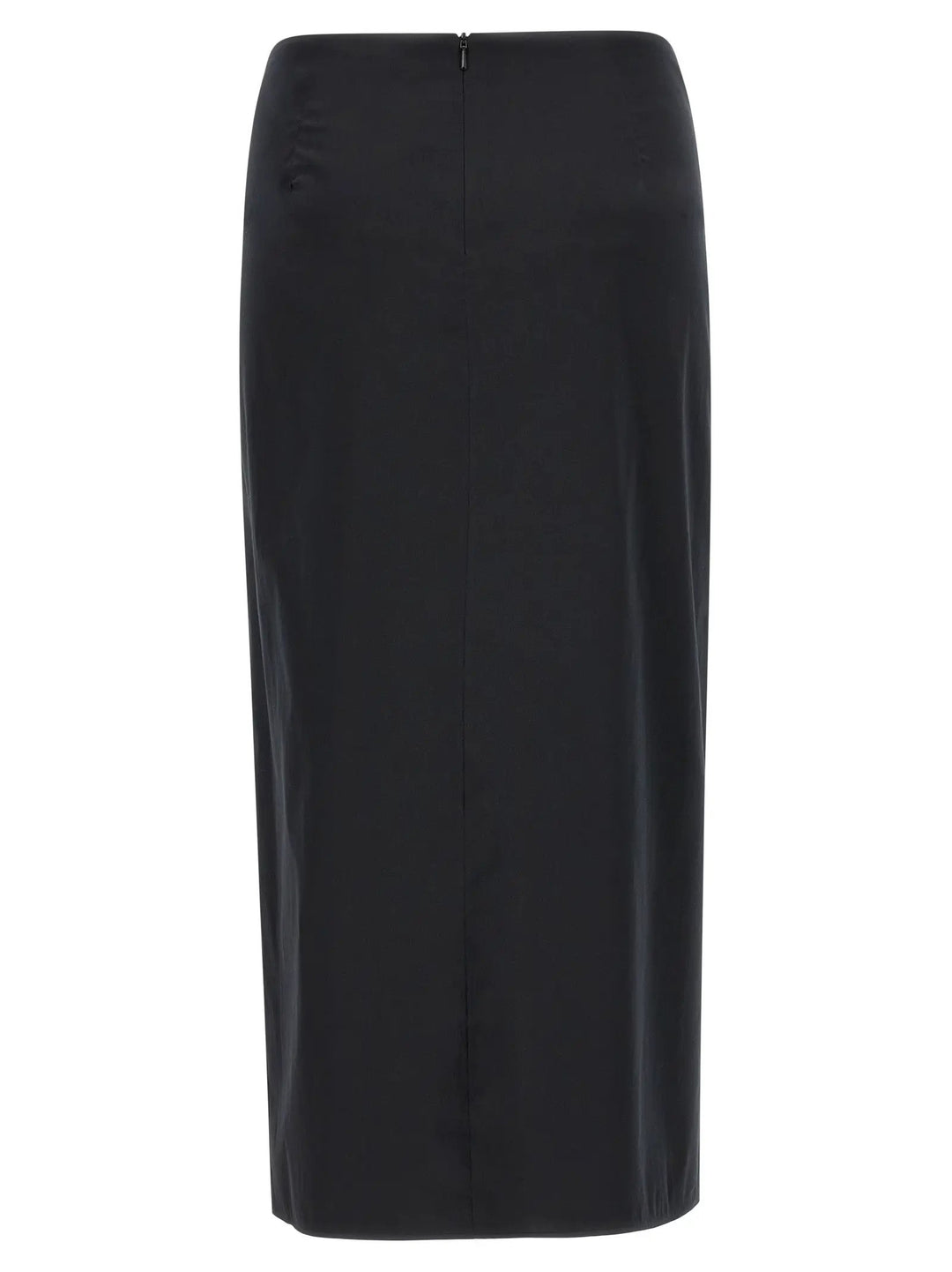 Max Mara Sample Sale | Max Mara Black Cotton Midi Skirt - | Designer outlet