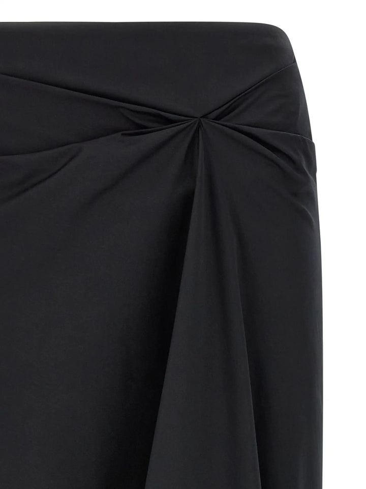 Max Mara Sample Sale | Max Mara Black Cotton Midi Skirt - | Designer outlet