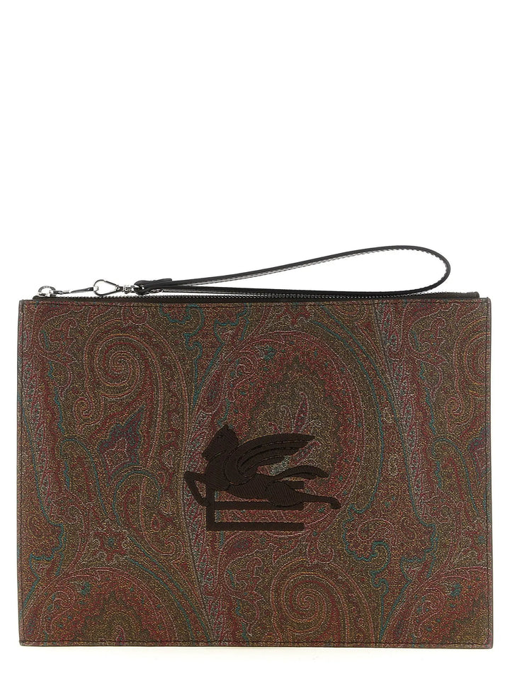 Etro Sample Sale | Etro Brown Cotton Clutch Bag - | Designer outlet