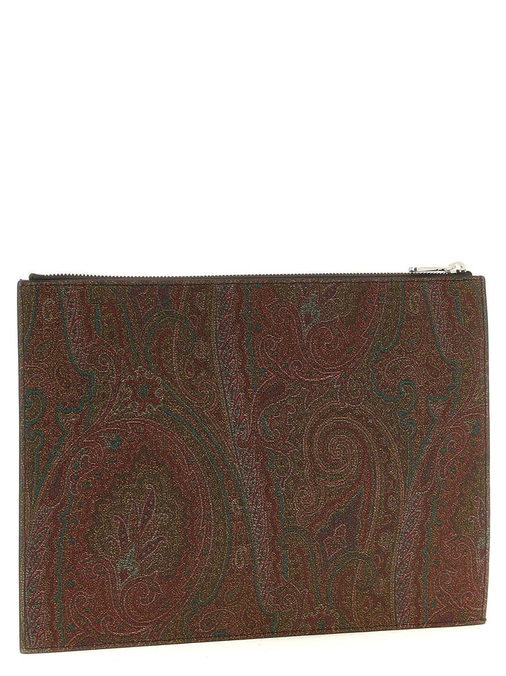 Etro Sample Sale | Etro Brown Cotton Clutch Bag - | Designer outlet
