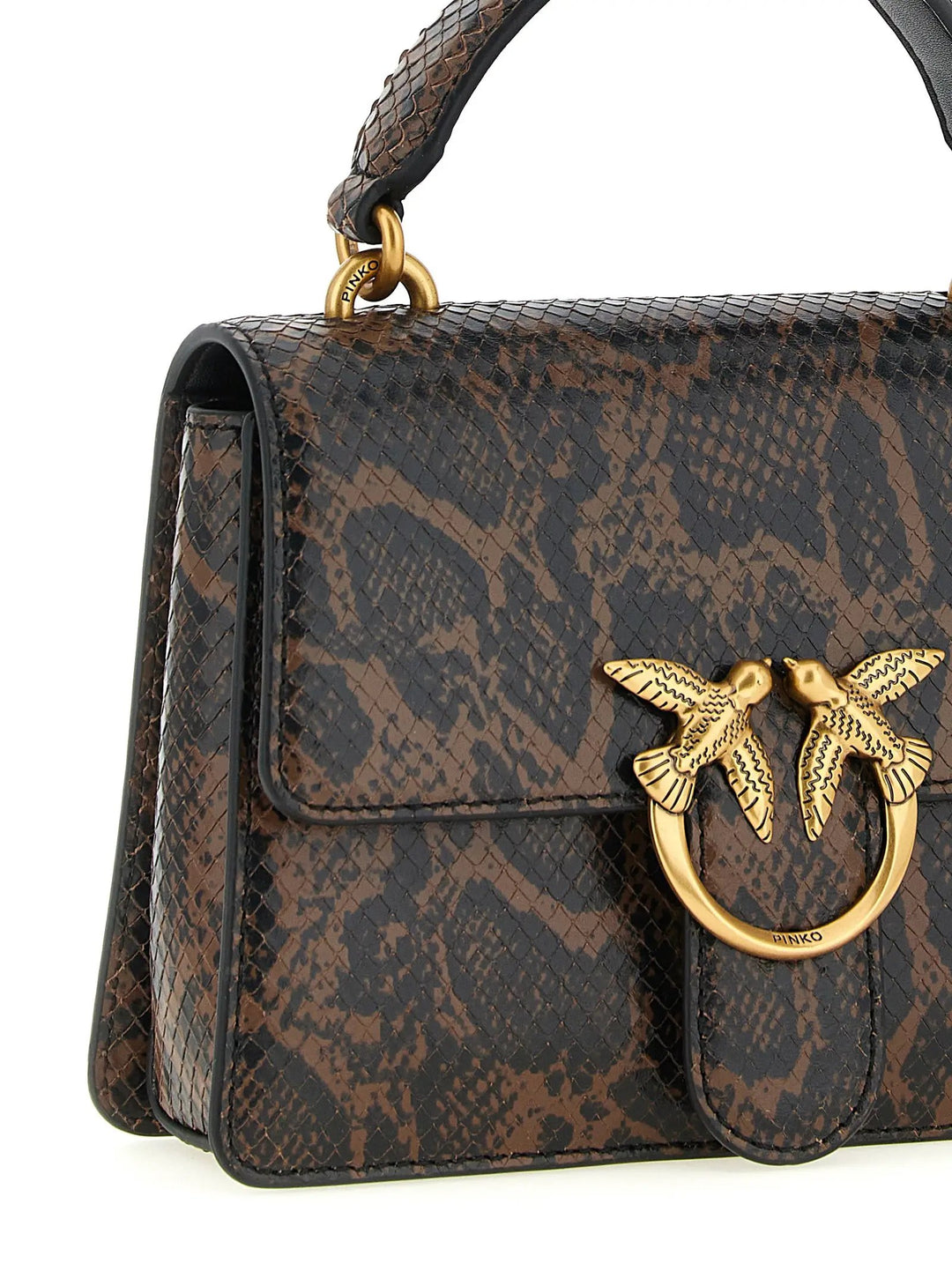 PINKO Sample Sale | PINKO Brown Calfskin Handbag - | Designer outlet