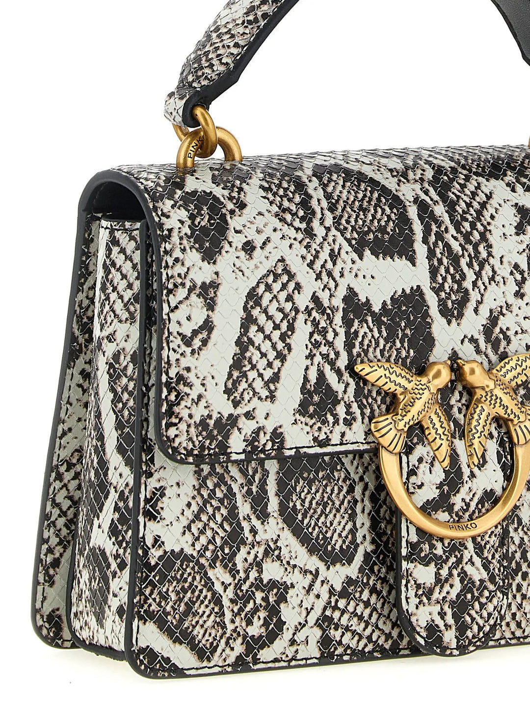 PINKO Sample Sale | PINKO Gray Calfskin Handbag - | Designer outlet