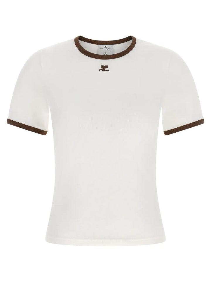 Courrèges Sample Sale | Courrèges Brown Cotton T-Shirt - | Designer outlet