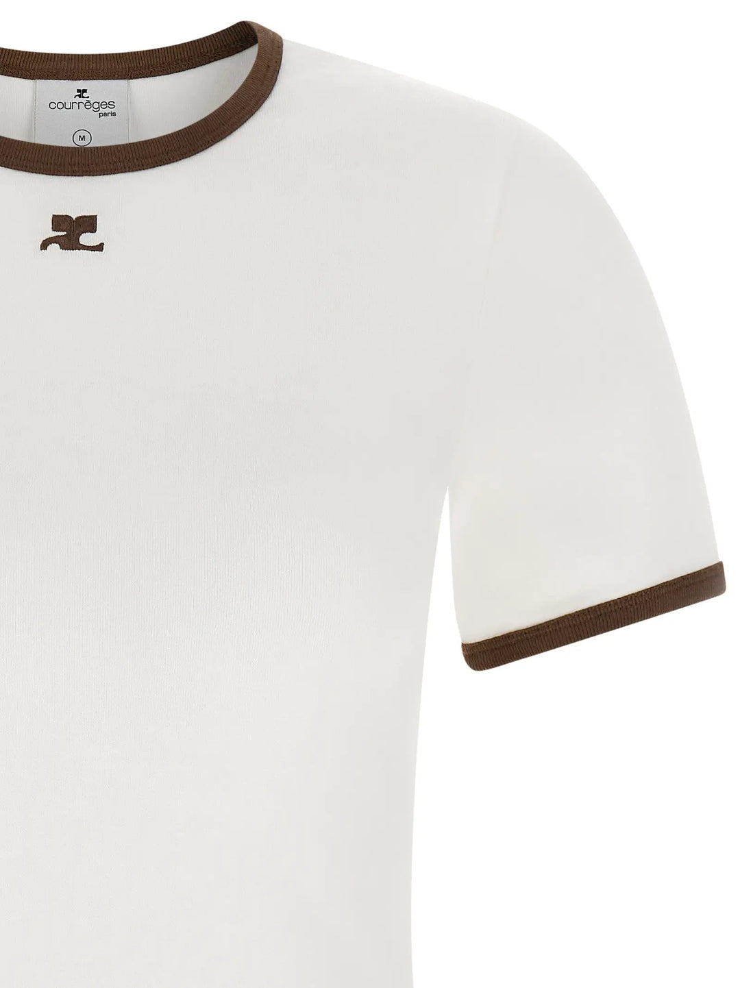 Courrèges Sample Sale | Courrèges Brown Cotton T-Shirt - | Designer outlet
