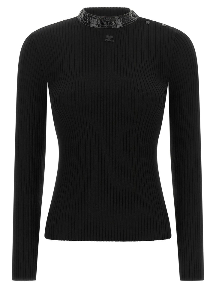 Courrèges Sample Sale | Courrèges Black Viscose Cardigan - | Designer outlet