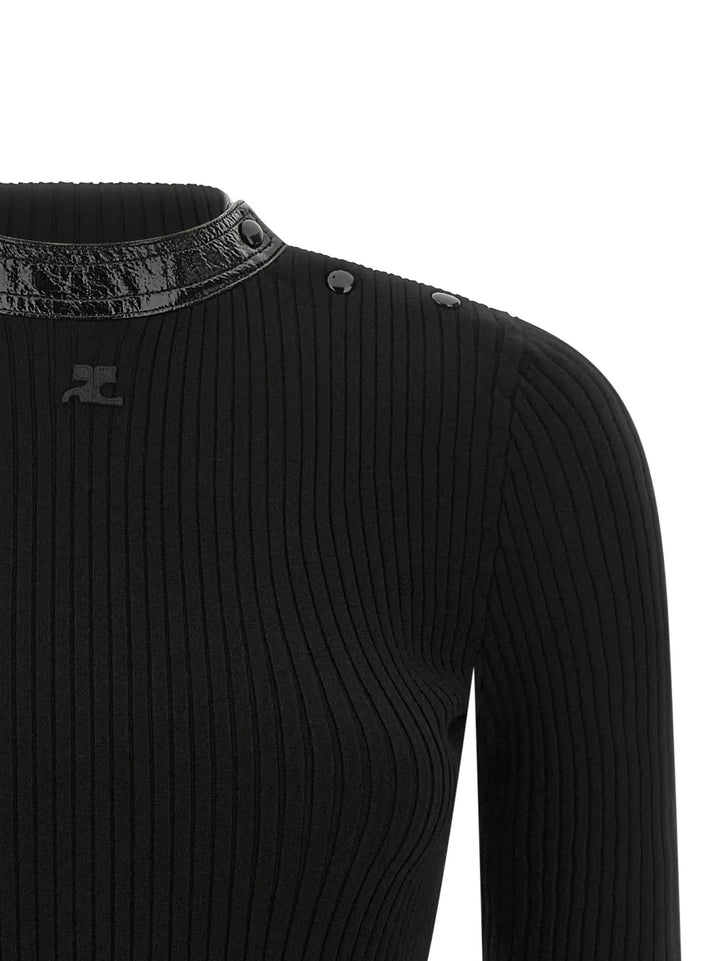 Courrèges Sample Sale | Courrèges Black Viscose Cardigan - | Designer outlet