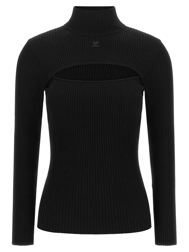 Courrèges Sample Sale | Courrèges Black Viscose Cardigan - | Designer outlet