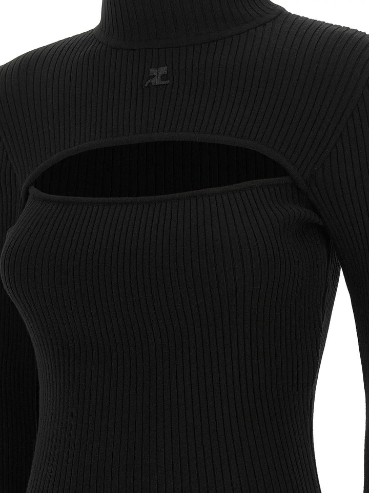 Courrèges Sample Sale | Courrèges Black Viscose Cardigan - | Designer outlet