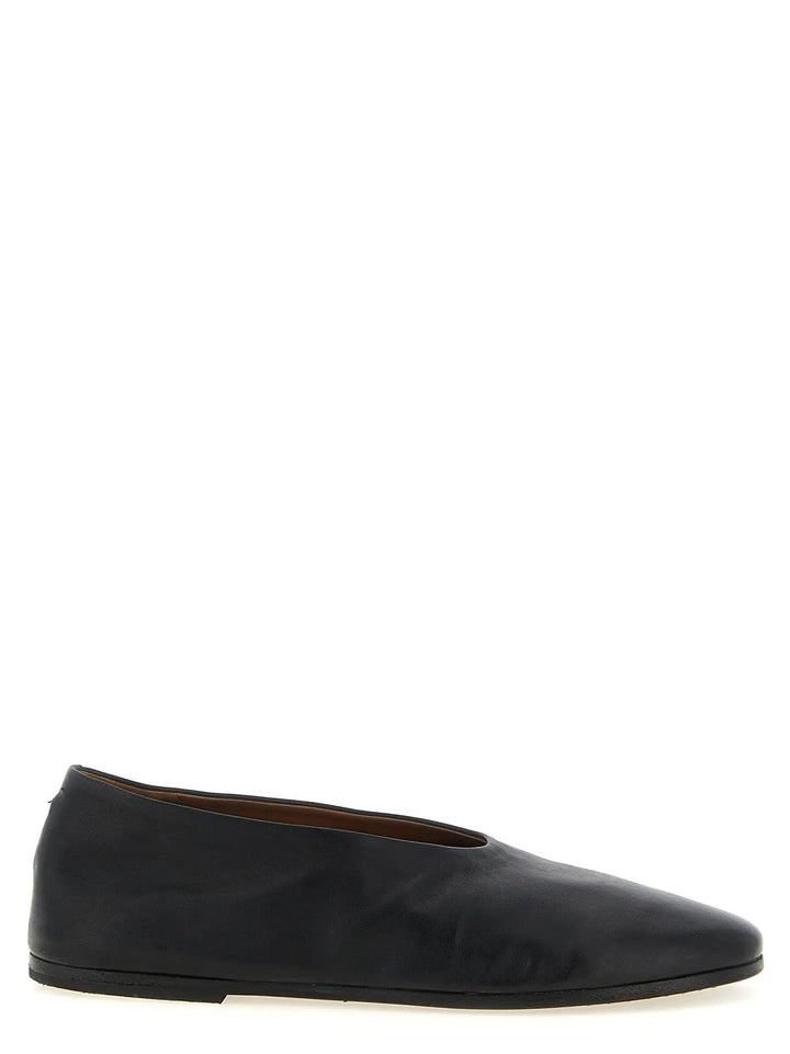 Marsell Sample Sale | Marsell Black Calfskin Ballet Flats - | Designer outlet